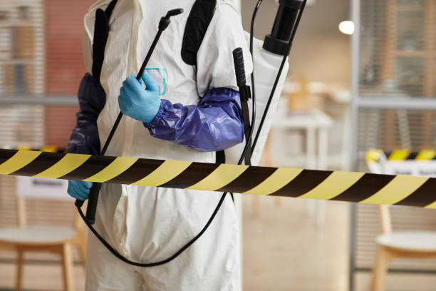 Professional Biohazard Cleanup technician working in Bridgeport, NY